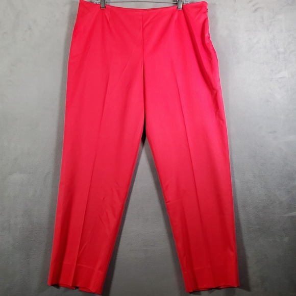 Peace of Cloth Pants - Peace of Cloth Pants Womens‎ 16 Red Straight Leg Career Dress USA Made Classic